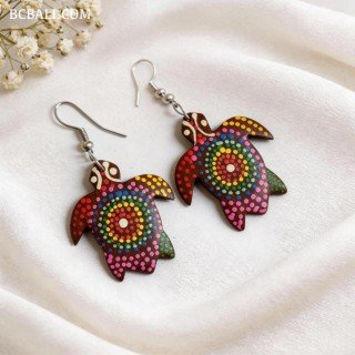 New Design Painting Wood Earrings by Artisans